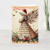 angel2 Folded Greeting Card カード (正面)
