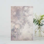 Angel かわいらし in Clouds静止 便箋 (スタンド正面)