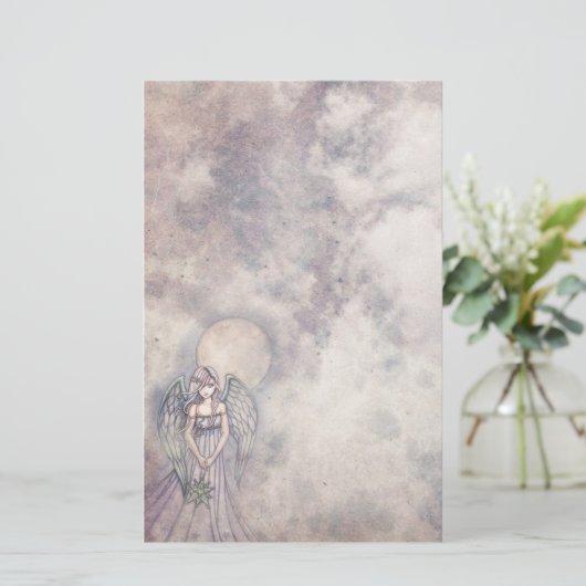 Angel かわいらし in Clouds静止 便箋 (スタンド正面)