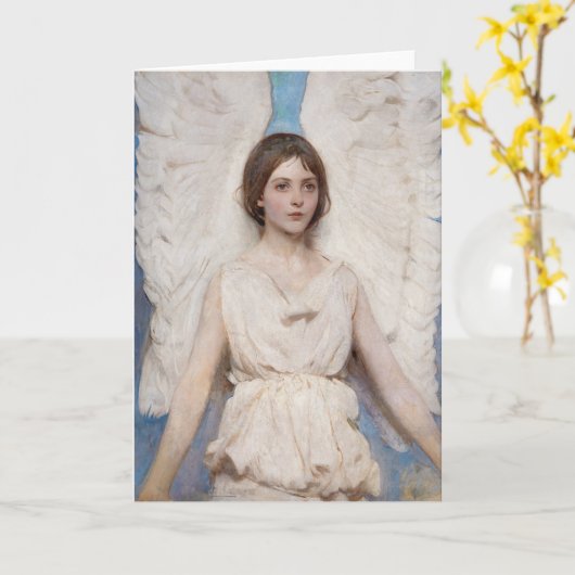 Angel - Abbott Handerson Thayer カード (黄色い花)