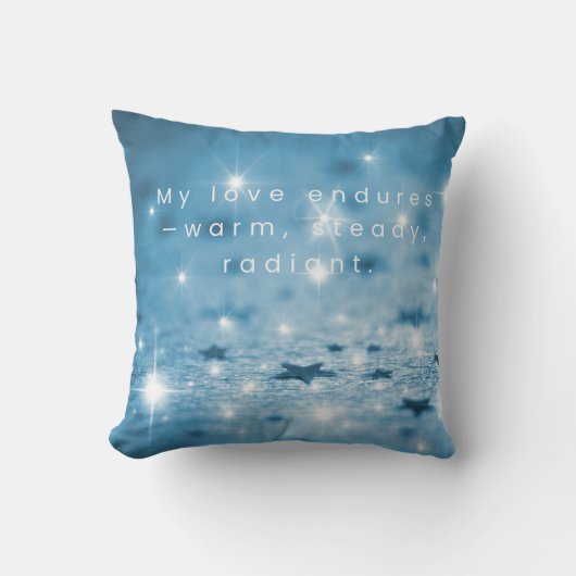 Angel Affirmation Pillow – My Love Endures  クッション (正面)