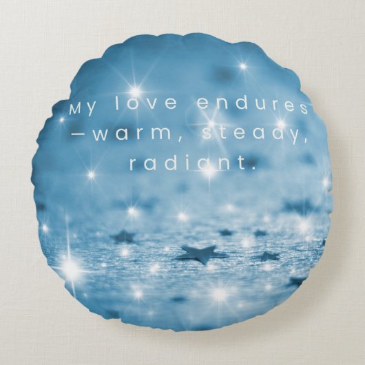 Angel Affirmation Pillow – My Love Endures  ラウンドクッション (正面)