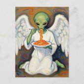 Angel Alien Eating Spaghetti ポストカード (正面)