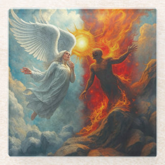 ANGEL AND DEVIL ガラスコースター