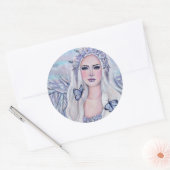 Angel art A new Beginning by Renee Lavoie ラウンドシール (封筒)