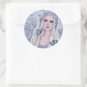 Angel art A new Beginning by Renee Lavoie ラウンドシール (バッグ)