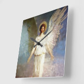 “Angel at Noon” by Abbott Thayer スクエア壁時計 (傾斜)