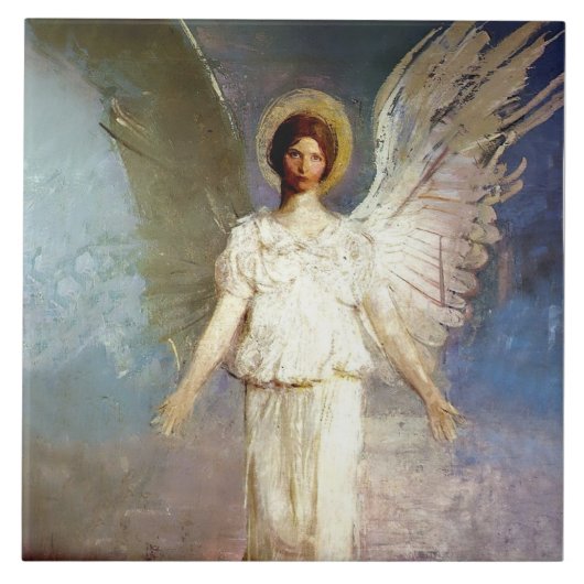 “Angel at Noon” by Abbott Thayer タイル (正面)