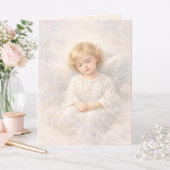 Angel at Rest Watercolor Blank Religious カード
