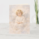 Angel at Rest Watercolor Blank Religious カード (正面)