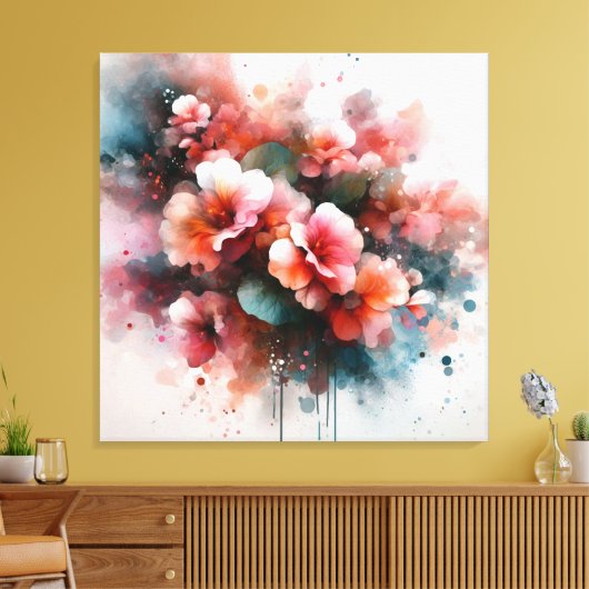 angel begonia キャンバスプリント (インサイチュ (リビング))