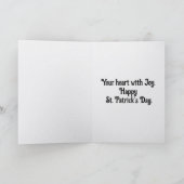 Angel Blessings Of The Irish Greeting Card カード (内部)