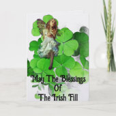 Angel Blessings Of The Irish Greeting Card カード (正面)