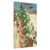 Angel bringing Christmas gifts and presents クリップボード (右)