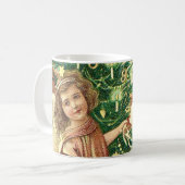 Angel bringing Christmas gifts and presents コーヒーマグカップ (正面左)