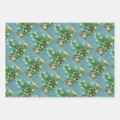 Angel bringing Christmas gifts and presents ラッピングペーパーシート (正面3)