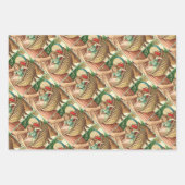 Angel bringing Christmas gifts and presents ラッピングペーパーシート (正面2)