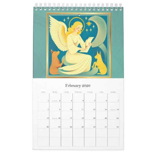 angel calendar カレンダー (2月 2026)