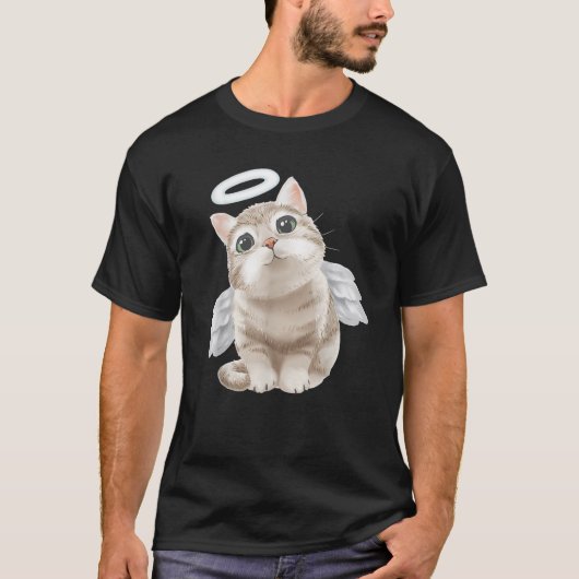 angel cat for lovers cute little cats kitty kitten tシャツ (正面)