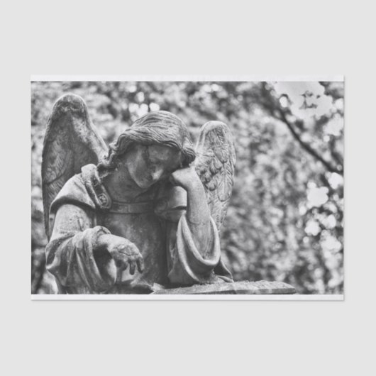 Ángel cementerio blanco y negro 薄葉紙 (正面)