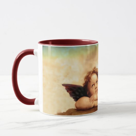 Angel Cherubs by Raphael Sanzio Christmas Gift Mug マグカップ (左)