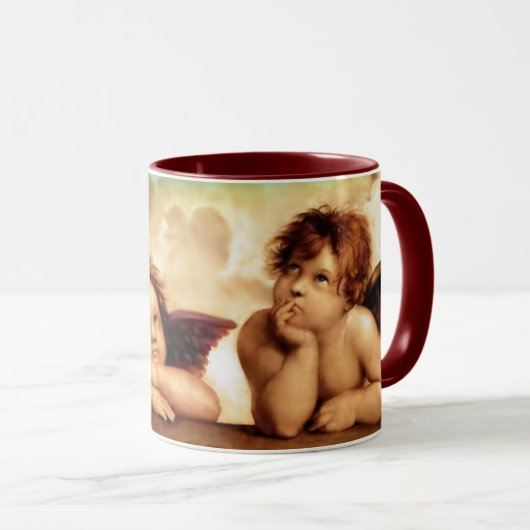 Angel Cherubs by Raphael Sanzio Christmas Gift Mug マグカップ (正面右)