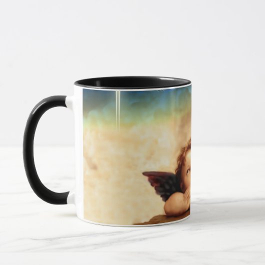 Angel Cherubs by Raphael Sanzio Christmas Gift Mug マグカップ (左)