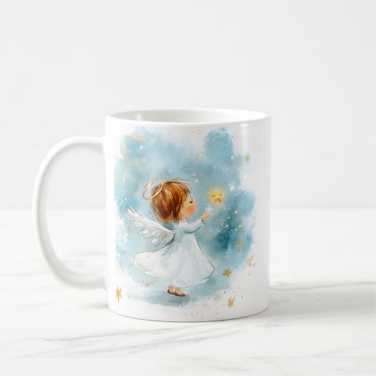 Angel Christmas Mug Holiday Gift コーヒーマグカップ (左)