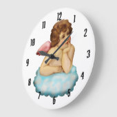 Angel Cloud Cupid ラージ壁時計 (傾斜)