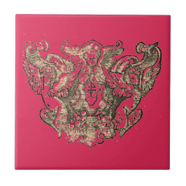 Angel – Coat of arms – Emblem pink タイル