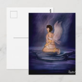 Angel dark blue wall art ポストカード (正面/裏面)