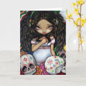 "Angel de los Muertos"の挨拶状 カード (黄色い花)