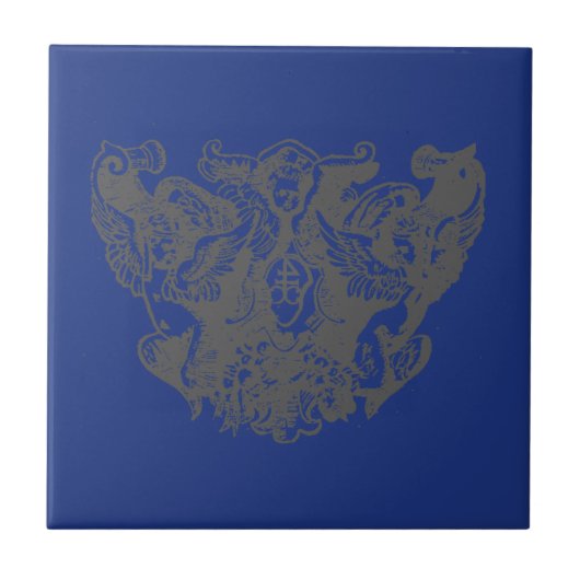 Angel Engelsputte Coat of arms Emblem baroque タイル (正面)