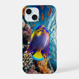 Angel FishがReef iPhone 15ケースに沿ってスライド 15ケース