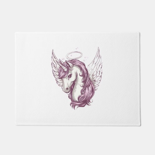 Angel Halo Unicorn (1) ドアマット (正面)