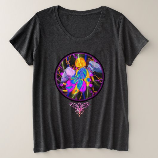 ANGEL HEART “愛で癒す” プラスサイズTシャツ (デザイン正面)