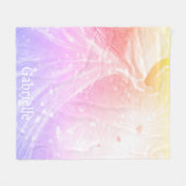 Angel Heart Wings Pink Purple Ombre Art Custom フリースブランケット (正面(横))