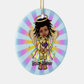 Angel Holding Bear セラミックオーナメント (右)