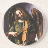 Angel in Green with a Vielle by Leonardo da Vinci コースター (正面)