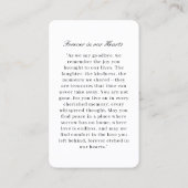 Angel | In Loving Memory Funeral 名刺 (裏面)