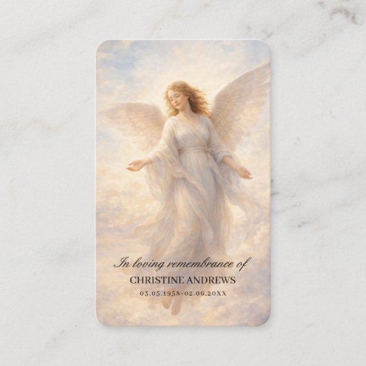 Angel | In Loving Memory Funeral 名刺 (正面)