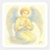 Angel in prayer  スクエアシール (正面)