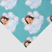 Angel in the Clouds 2-Ltティール(緑がかった色) – 組織ラッピングテープ 薄葉紙 (詳細)