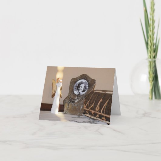 Angel in the Light Greeting Card サンキューカード (正面)