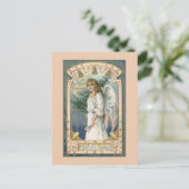 Angel in White With Teal and Gold ポストカード (スタンド正面)