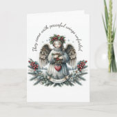 Angel It Came Upon A Midnight Clear Christmas シーズンカード (正面)