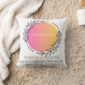 Angel Memorial Pillow with Family Photo クッション (ブランケット)