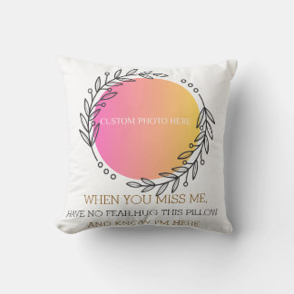 Angel Memorial Pillow with Family Photo クッション