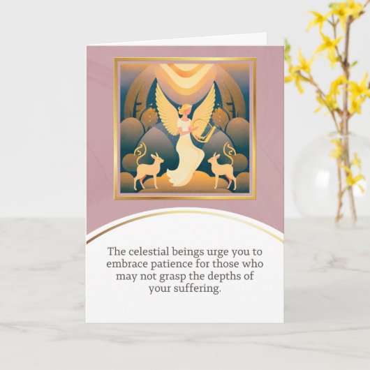 angel message egypt  happy birthday カード (黄色い花)