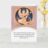 angel message egypt  happy birthday カード (黄色い花)